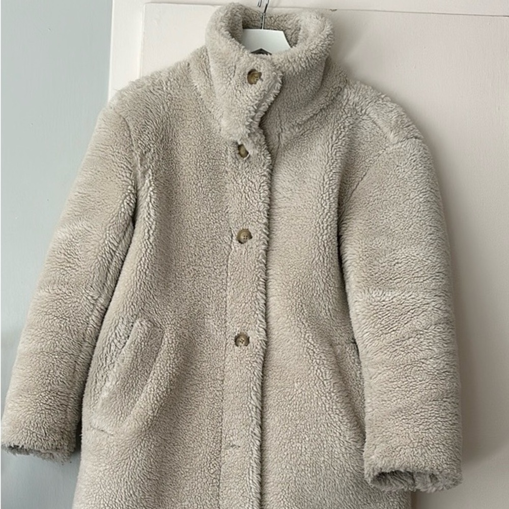 Gap Teddy Coat. Petite XS, oversized.
